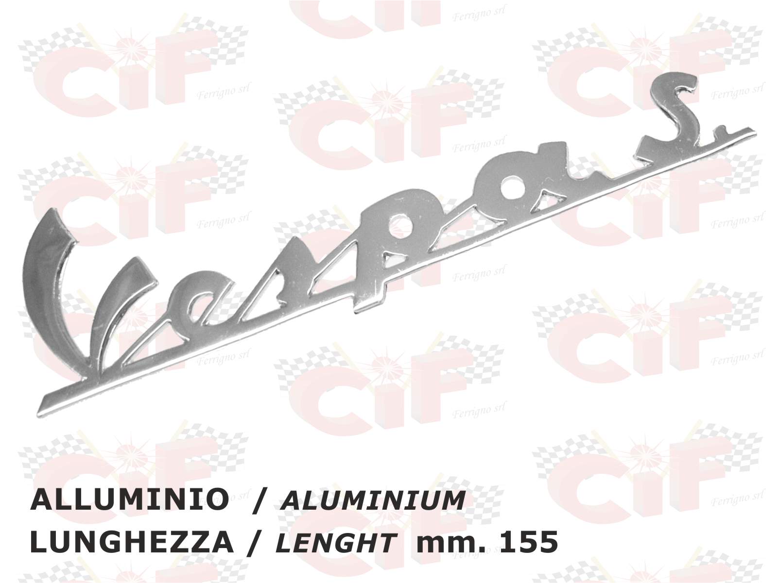 TARGHETTA VESPA S TRAFORATA PER SCUDO ANTERIORE PIAGGIO 090556