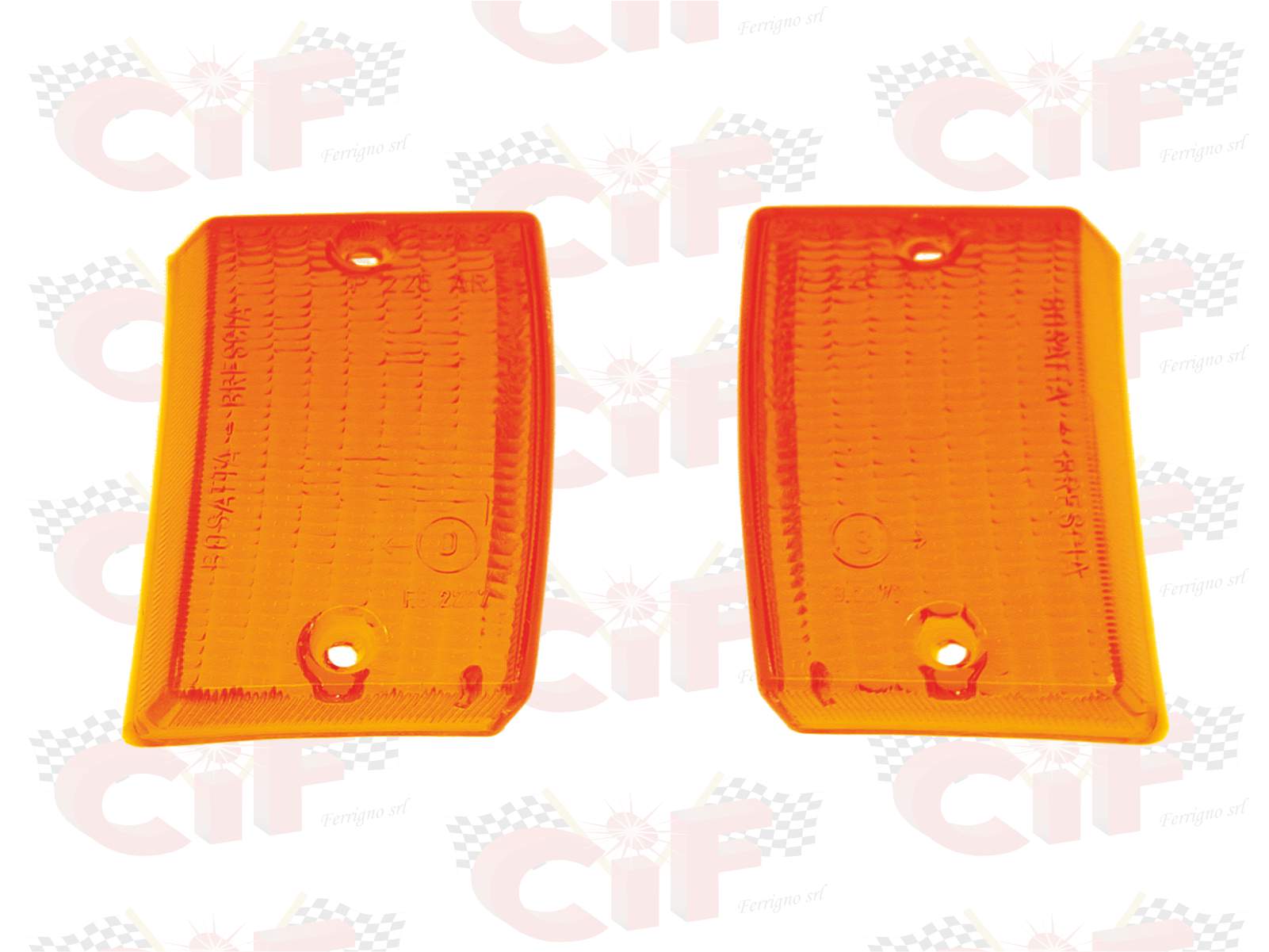 Coppia Plastiche Arancio Per Frecce Anteriori Vespa PK 50-125