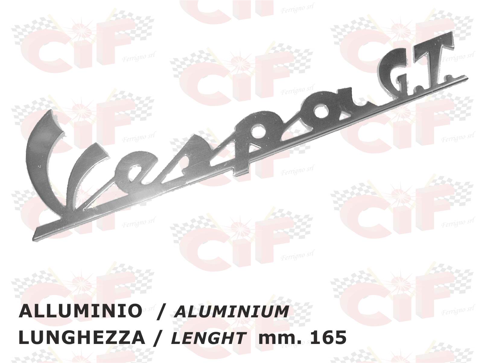 TARGHETTA VESPA GT TRAFORATA PER SCUDO ANTERIORE PIAGGIO  015171
