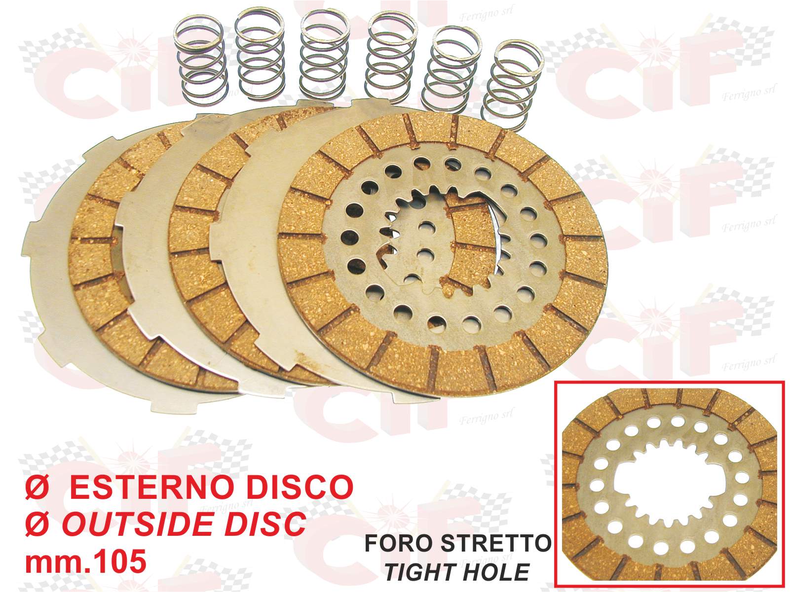 SERIE DISCHI FRIZIONE COMPLETA VESPA GS 150 (VS1-VS2)