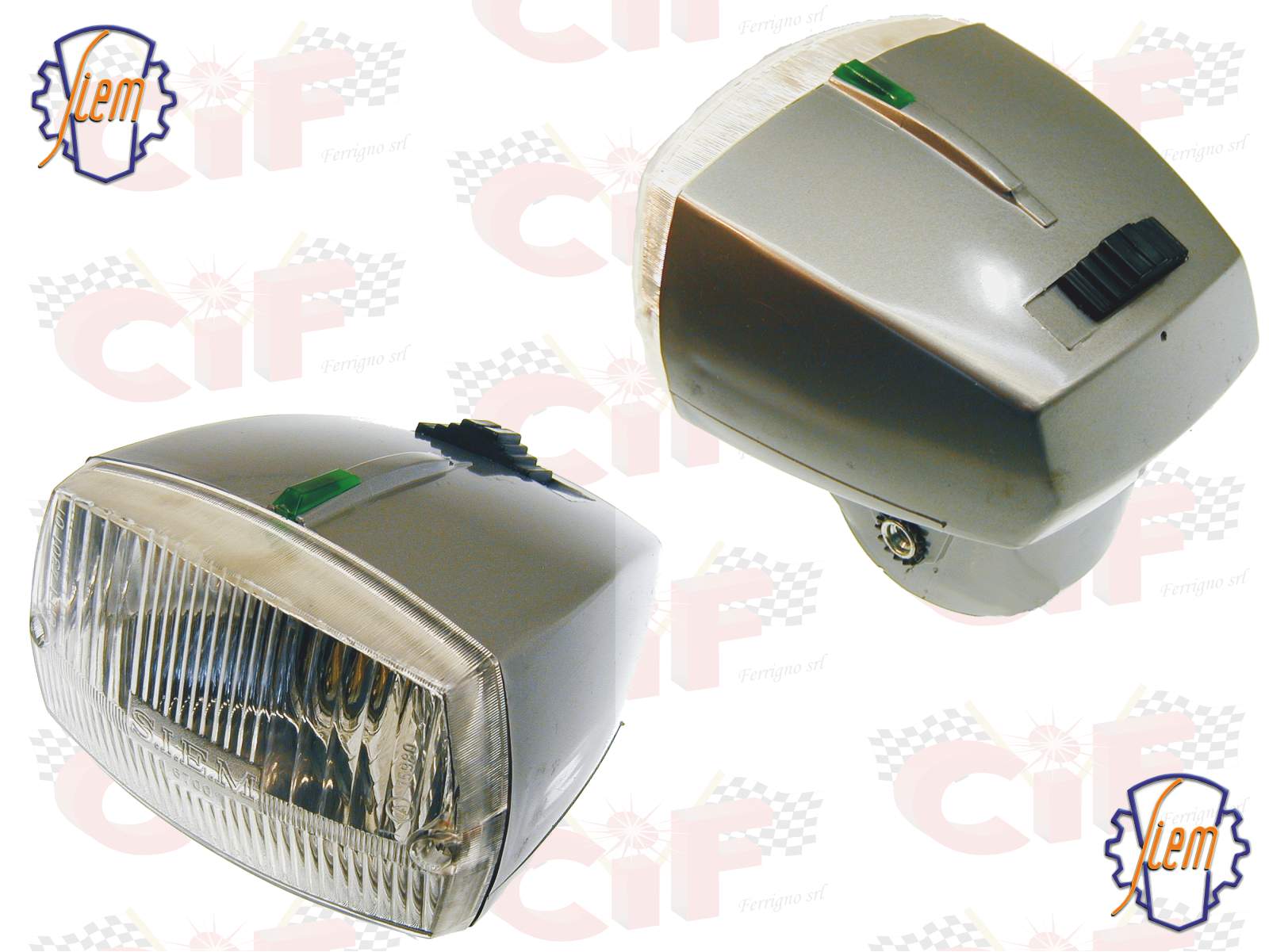 Fanale Anteriore Faro Siem Colore Grigio Piaggio Ciao
