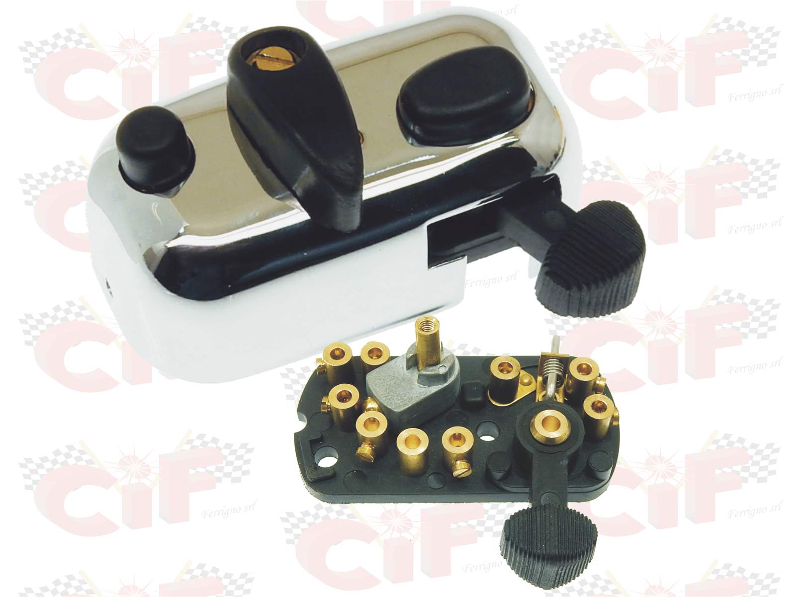 COMMUTATORE LUCI CROMATO VESPA 125 1959 RIF. PIAGGIO 089471