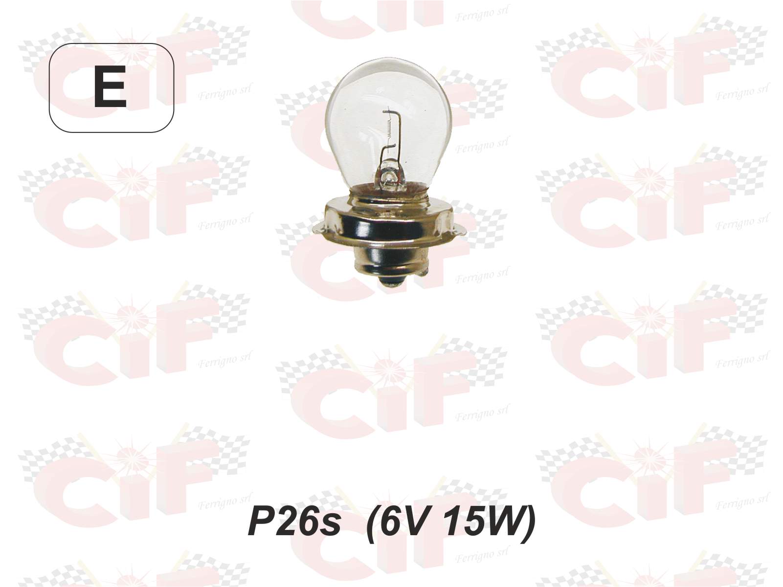 Lampadina P26s (6v 15w) Anabbagliante Vespa 50 Tutti Modelli