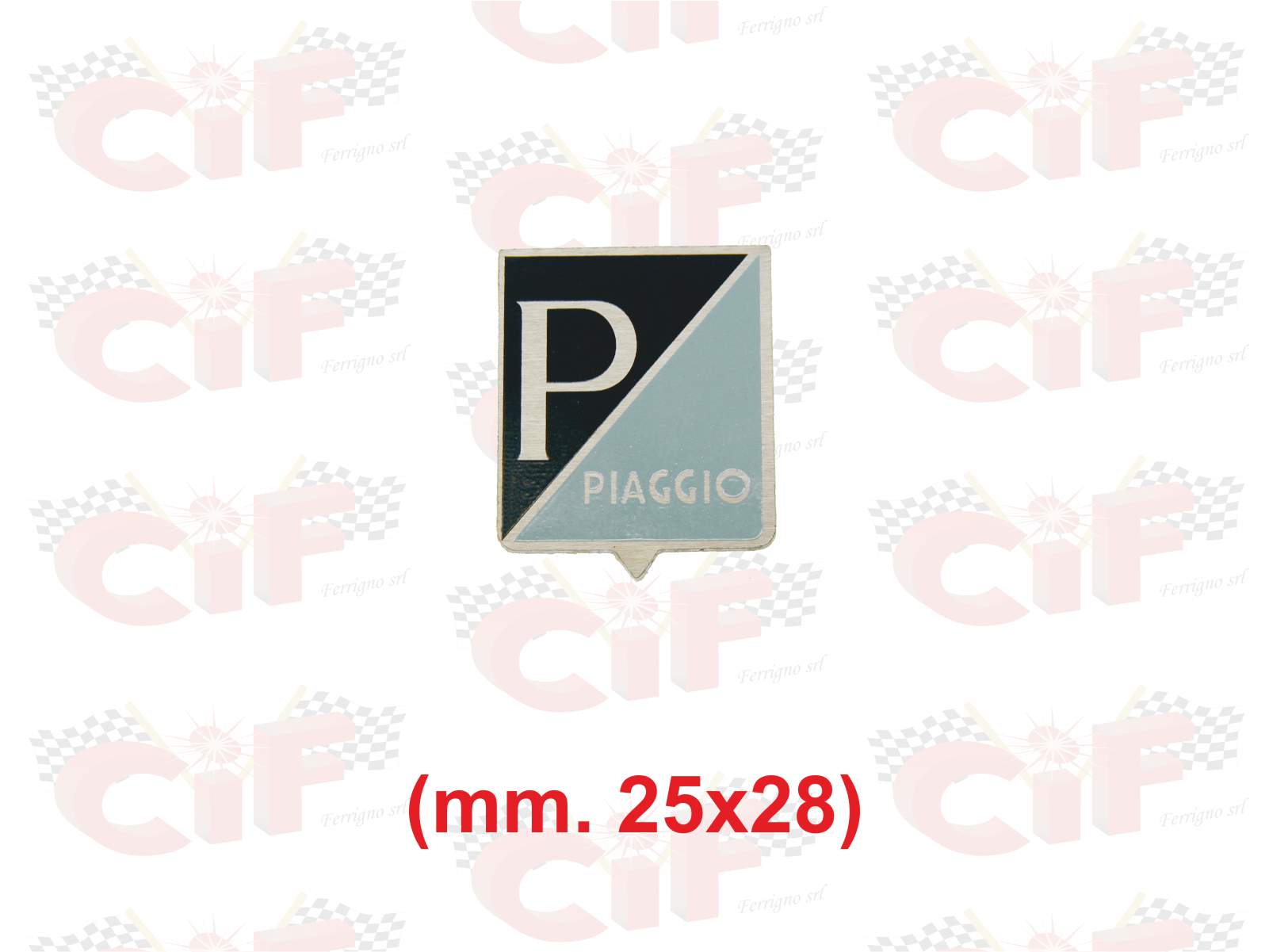 SCUDETTO PIAGGIO PICCOLO ADESIVO ALLUMINIO VESPA 90SS PRIMAVERA 125 070312