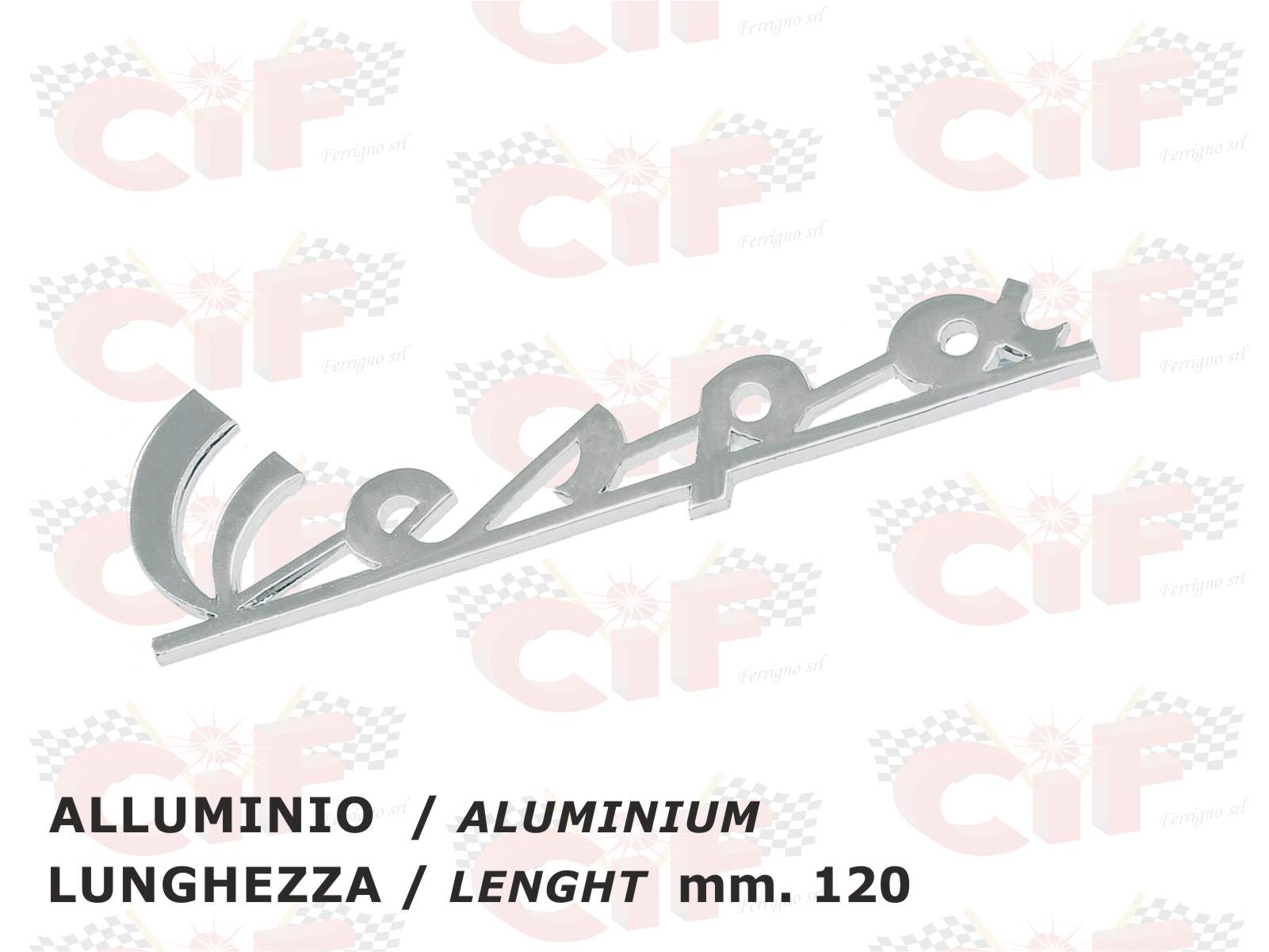 TARGHETTA VESPA TRAFORATA ALLUMINIO SCUDO ANTERIORE VESPA RALLY 200