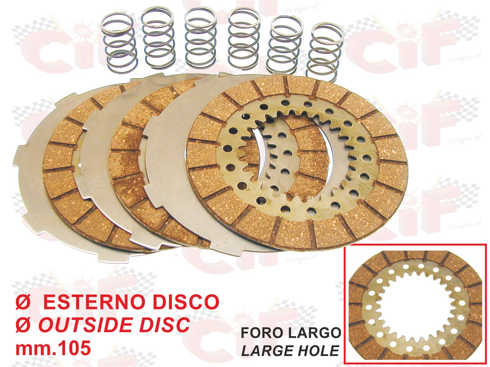 SERIE DISCHI FRIZIONE COMPLETA VESPA GS 150 (VS2-3-4)