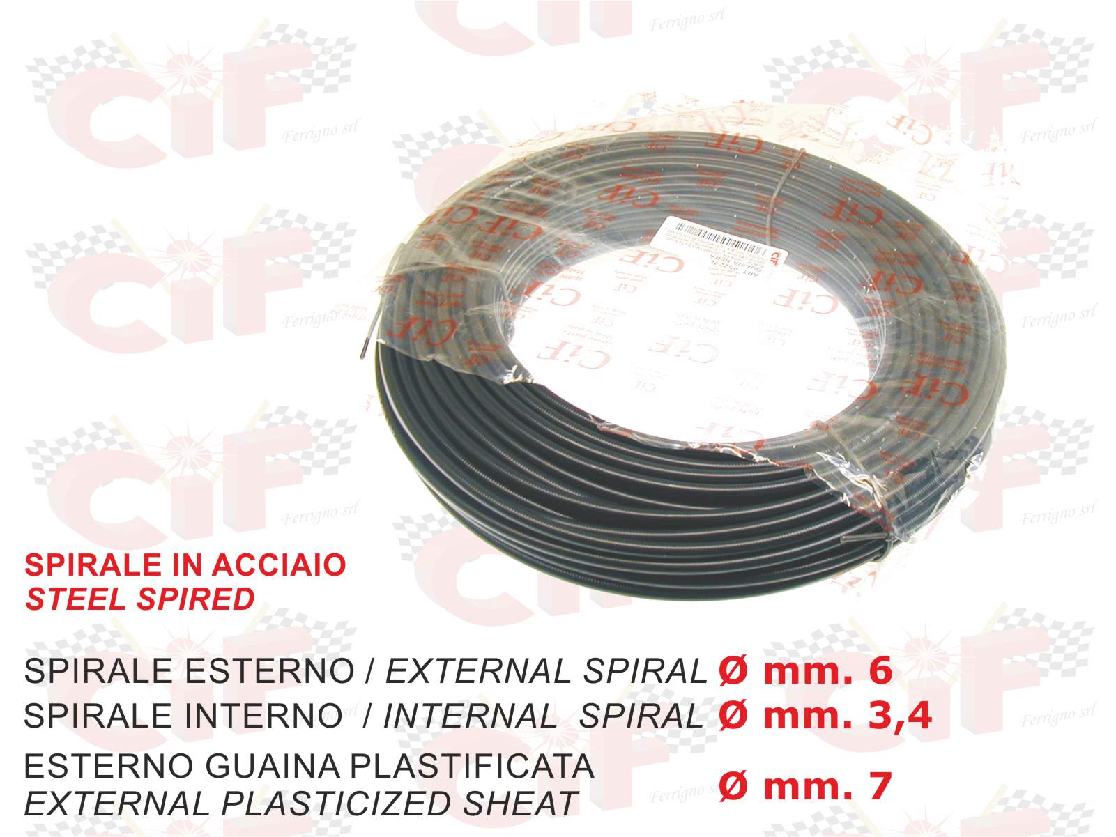 BOBINA GUAINA NERO 50MT ESTERNO CON PLASTIFICA Ø mm.7 - BLACK SHEAT