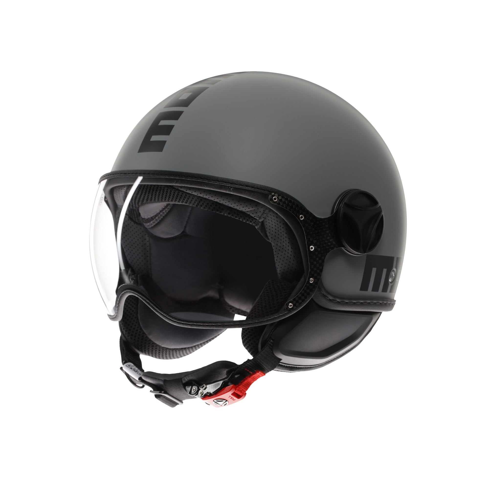 Casco MOMO DESIGN FGTR Classic E2206 Jet Mono Grigio Opaco Matt GREY/BLACK 002