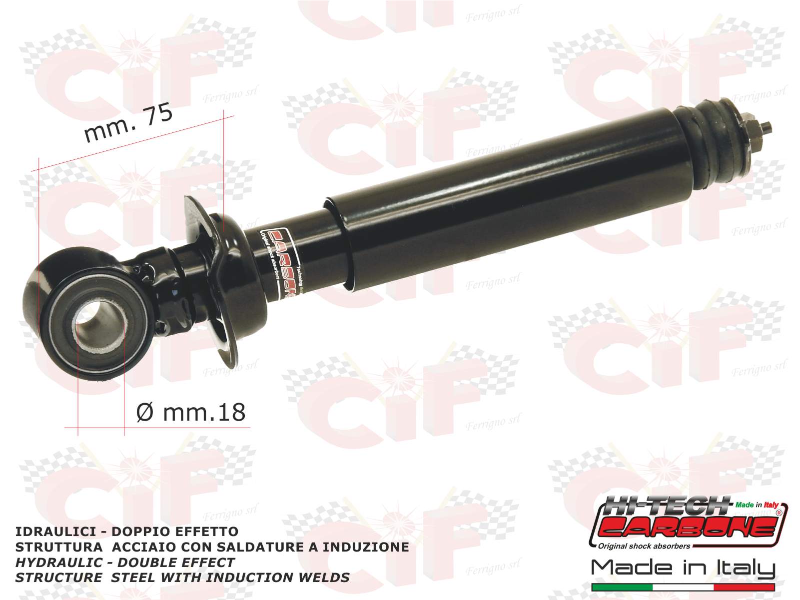 AMMORTIZZATORE ANTERIORE CARBONE PIAGGIO APE TM P602 220 - TM P703 - P703V - FL2 220