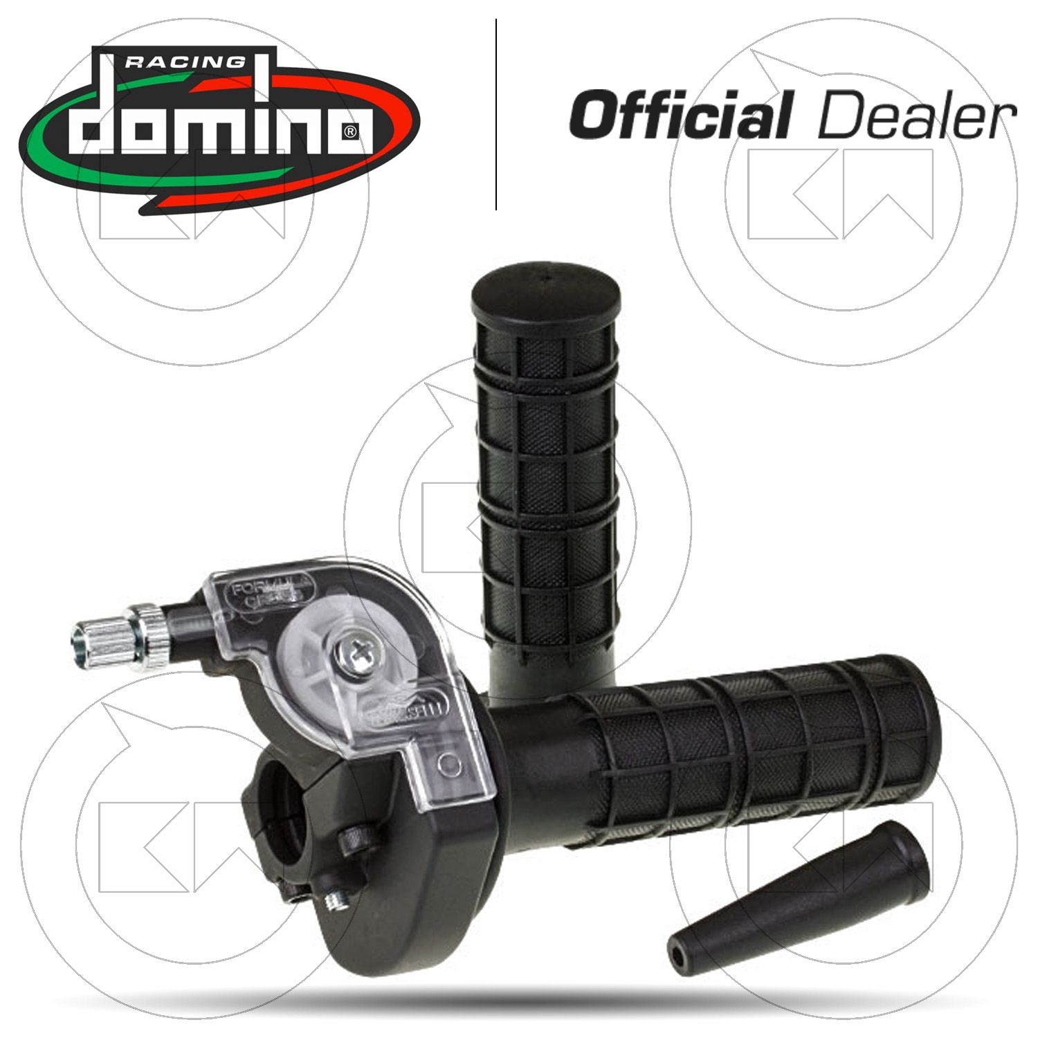 Domino COPPIA MANOPOLE MODELLO XM2 SUPER SOFT IN GOMMA PER MOTO STRADALI/RACING COLORE NERO/GIALLO Lunghezza 120 mm e 125 mm Accessori 97.5595.04-00 