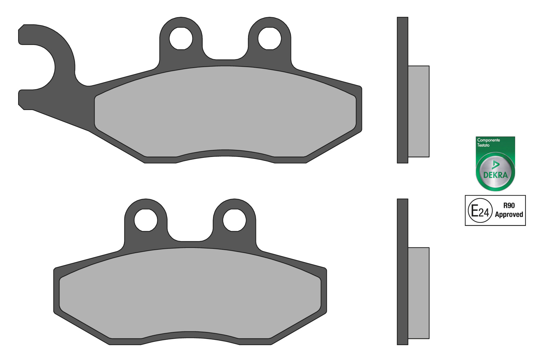 6215013BB MALOSSI PASTIGLIE FRENO ANTERIORE - POSTERIORE BRAKE PADS OMOLOGATE PIAGGIO BEVERLY TOURER 300 ie 4T LC euro 3