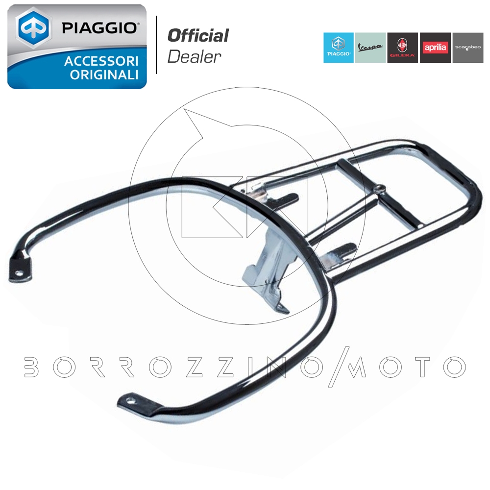 PORTA BAULETTO CROMATO ORIGINALE PIAGGIO OEM 657081 VESPA GTS SUPER 300 2010 