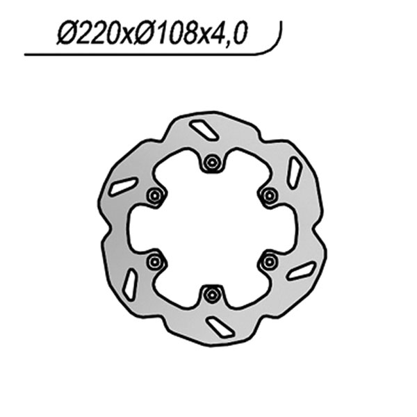 DISCO FRENO POSTERIORE NG 1057X WAVE GAS GAS PAMPERA 450 2007-2008