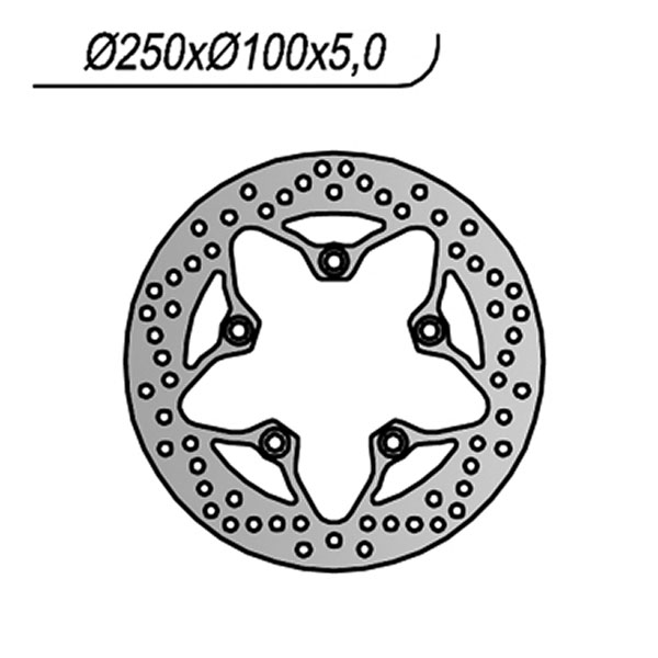 DISCO FRENO POSTERIORE NG 1262 KAWASAKI ZRX S 1200 2001-2007