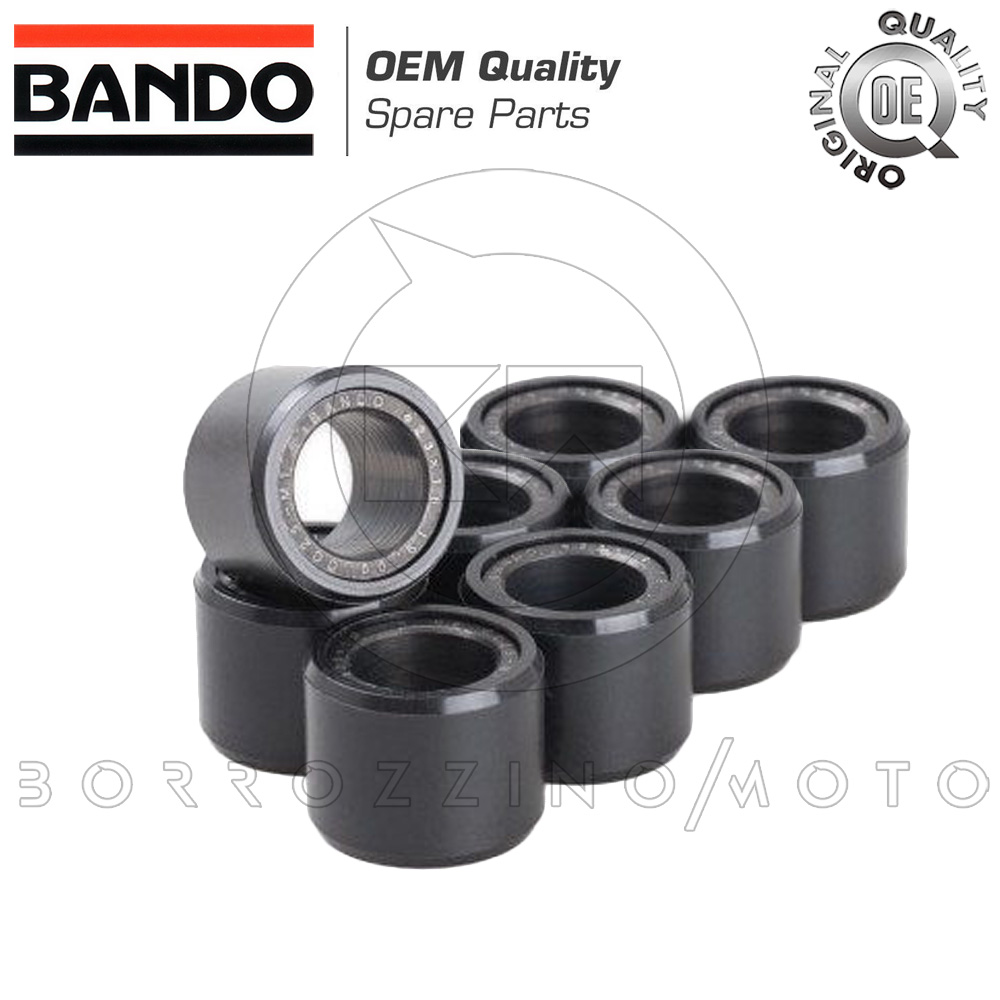 KIT 8 RULLI MASSETTE VARIATORE BANDO 270373 25mm x 15mm 19gr