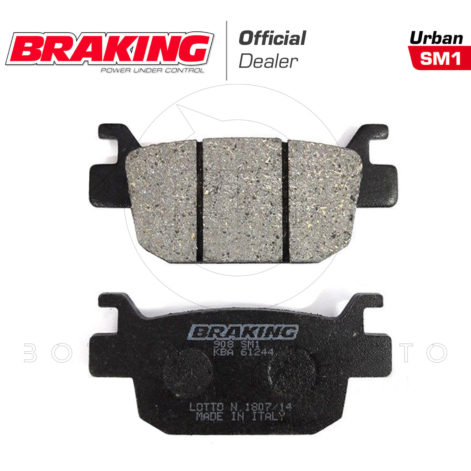KIT PASTIGLIE FRENO POSTERIORE BRAKING 908SM1 HONDA SH 125 150 300
