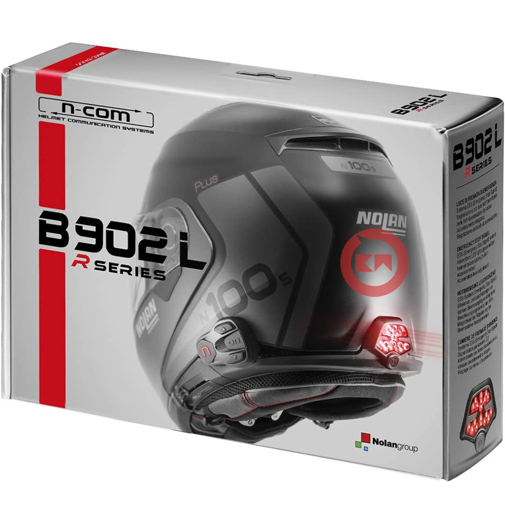 INTERFONO NOLAN N-COM B902L R SERIES BLUETOOTH CON LUCE STOP ESS PER 1 CASCO