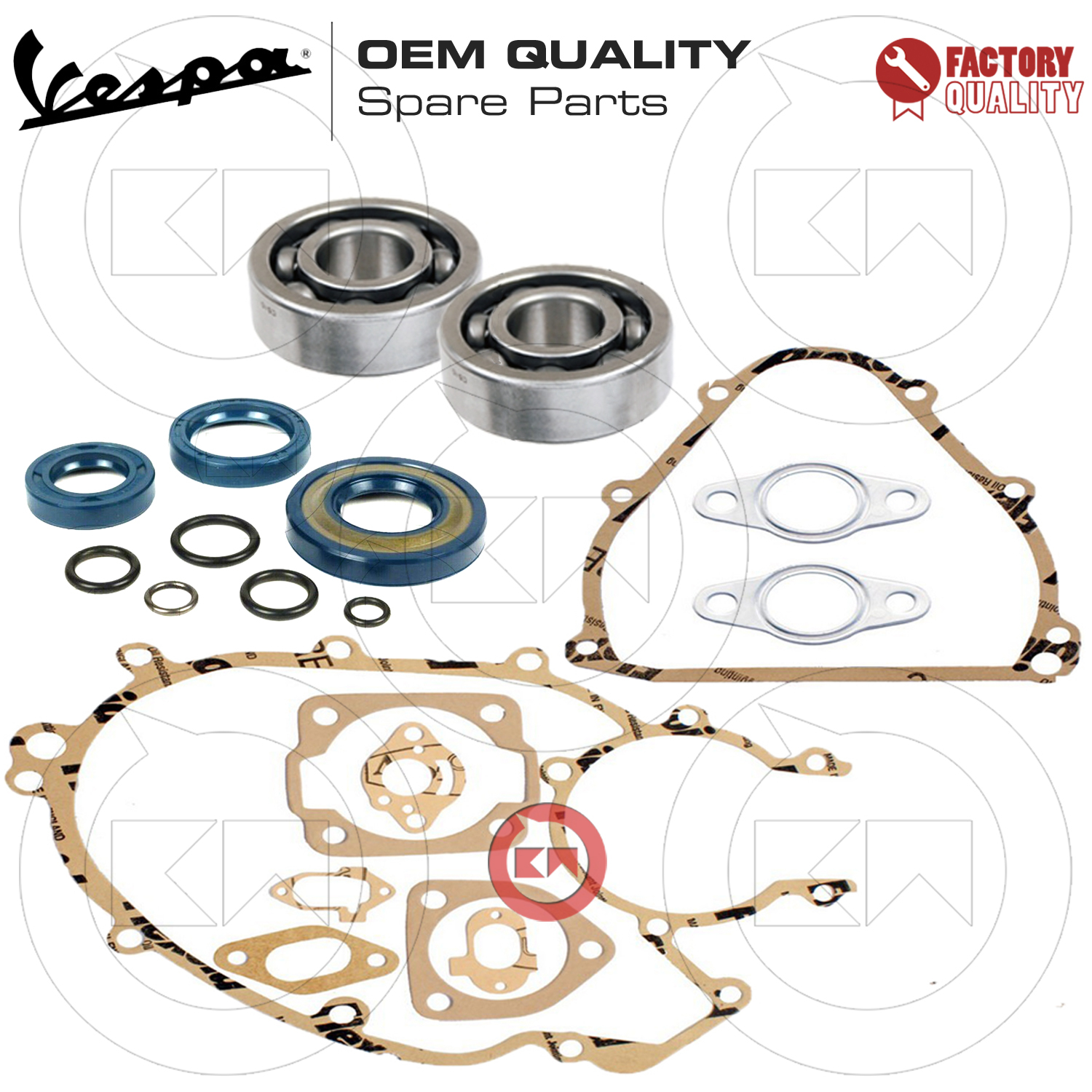 KIT CUSCINETTI PARAOLI CORTECO VESPA PK 50 XL RUSH HP FL N ORING GUARNIZIONI