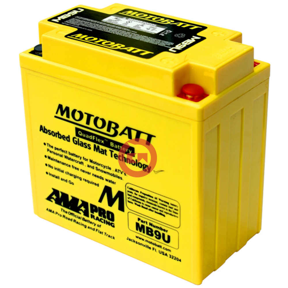 Batteria potenziata MOTOBATT MB9U 12V 11AH Sigillata Pronta all’uso sost. Yuasa YB9-B
