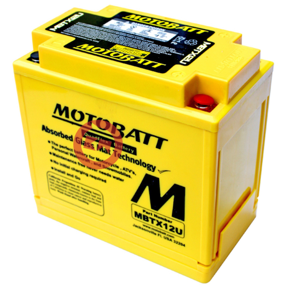 Batteria potenziata MOTOBATT MBTX12U 12V 14AH Sigillata Pronta all’uso Yuasa YTX12-BS / YTX14 / YTX14L
