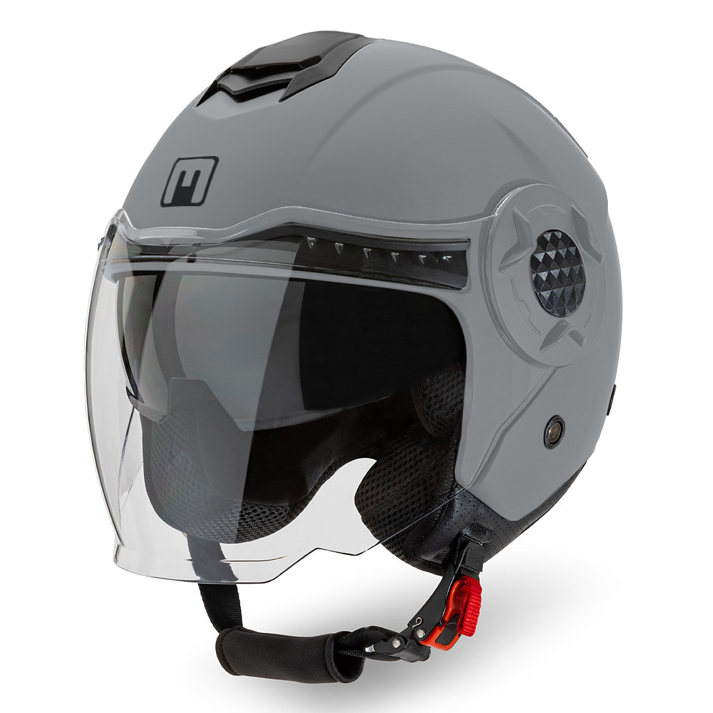 CASCO JET MONO NERO OPACO DOPPIA VISIERA OMOLOGATO MOTO SCOOTER