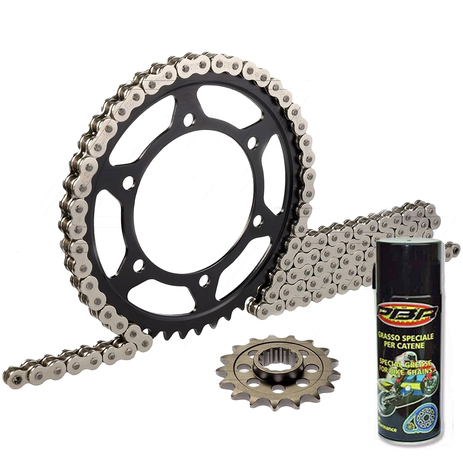 KIT TRASMISSIONE PBR CATENA EK CORONA PIGNONE CAGIVA RAPTOR / V RAPTOR 650 2001-2007