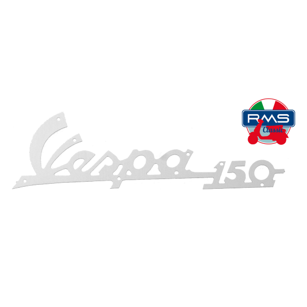 TARGHETTA SCRITTA VESPA 150 VBB VBA SCUDO ANTERIORE RIF. PIAGGIO 084809