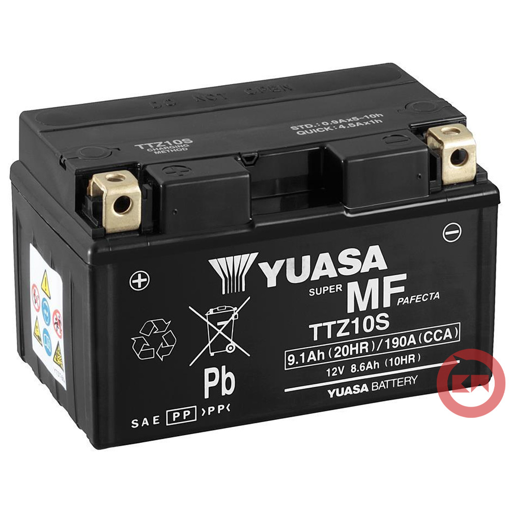 YUASA YTX9-BS Motorradbatterie AGM 12V 8Ah Roller YTX9-4 Batterie