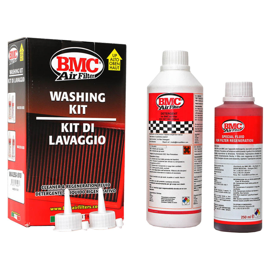 KIT PULIZIA LAVAGGIO FILTRO ARIA SPORTIVO RACING BMC OLIO + LIQUIDO WA250-500