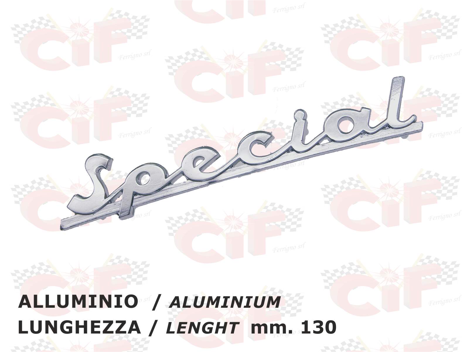 TARGHETTA SPECIAL TRAFORATA POSTERIORE VESPA 50 SPECIAL 130mm