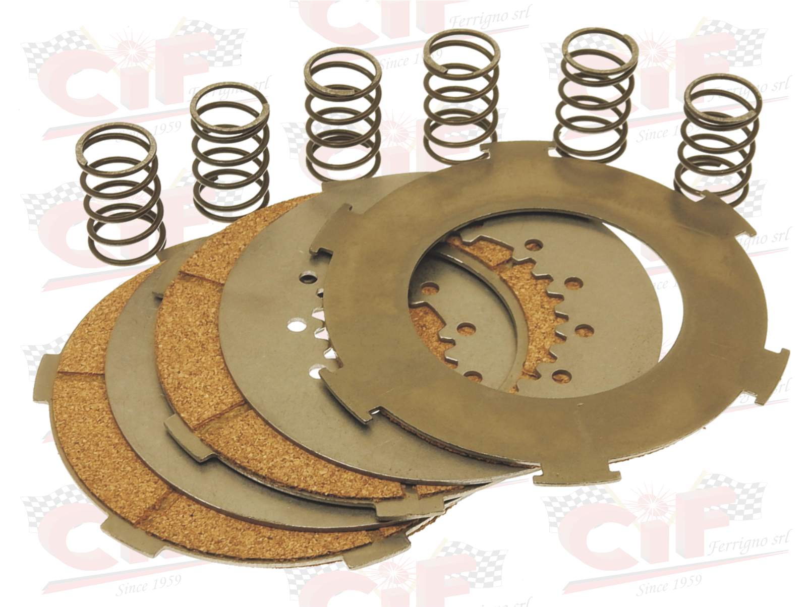 SERIE DISCHI FRIZIONE COMPLETA VESPA PX 125/150