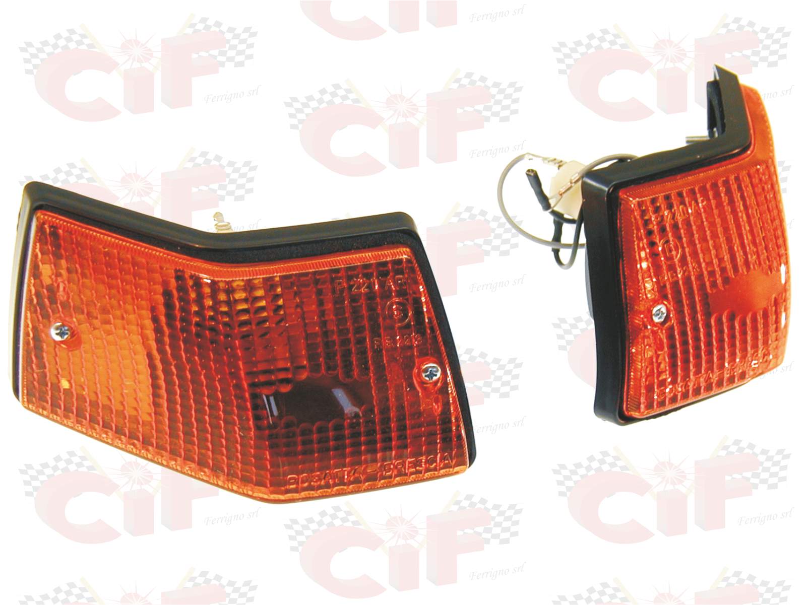 Coppia Frecce Posteriori Arancio Vespa PX 125-150 200