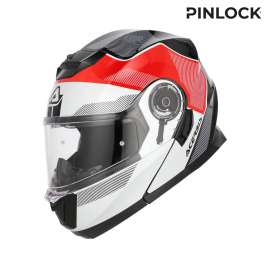 CASCO MOTO MODULARE ACERBIS SEREL BIANCO/ROSSO OMOLOGAZIONE ECE 22-06