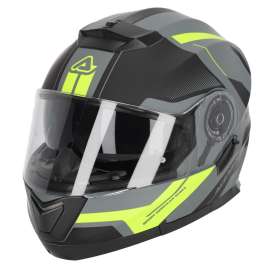 CASCO MOTO MODULARE ACERBIS SEREL 2206 NERO/GRIGIO/GIALLO FLUO OPACO OMOLOGAZIONE ECE 22.06