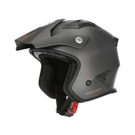 CASCO ACERBIS JET ARIA METALLIC GRIGIO SCURO OPACO ECE 2206 MOTO SCOOTER