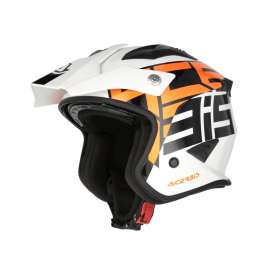 Casco Acerbis JET ARIA GRAPHIC Bianco Arancio Moto Scooter ECE 2206 0026602.229