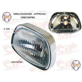 Fanale Anteriore Faro Siem Completo Di Portalampada Gt 125 - Gl 150 - Sprint 150 - Vespa 180 Ss