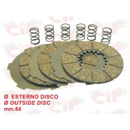 SERIE DISCHI FRIZIONE COMPLETA VESPA 125 1953-1954 VM1/2T - VU1T