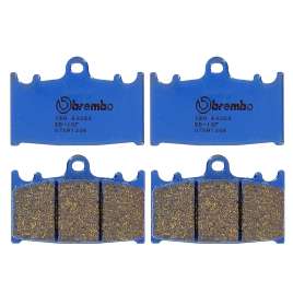 4 PASTIGLIE FRENO ANTERIORI BREMBO BLU CARBON CERAMIC per SUZUKI GSR 600