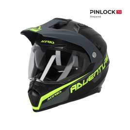 Casco Acerbis Flip FS-606 Adventure Nero Grigio Giallo Fluo Integrale Moto ECE 2206