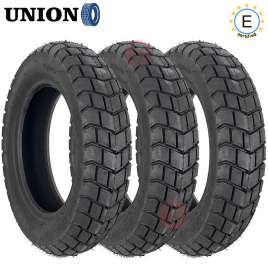 KIT 3 GOMME TASSELLATE 100/90-10 8PR 61L UNION US132A APE 50