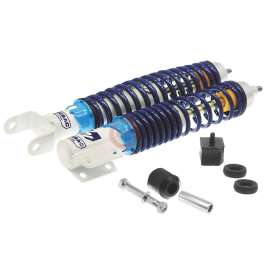 KIT SEBAC SPORT AMMORTIZZATORE ANTERIORE POSTERIORE BIANCO/BLU VESPA PX 125-150-200 PE -  ARCOBALENO