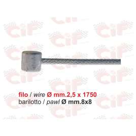 CAVO INTERNO FRIZIONE (FILO Ø 2,5x1,75)(BARILOTTO Ø 8x8)