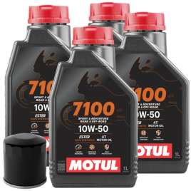 TAGLIANDO OLIO MOTUL 7100 10w50 FILTRO YAMAHA YZF R6 R 600 / TRIUMPH Bonneville SE 865