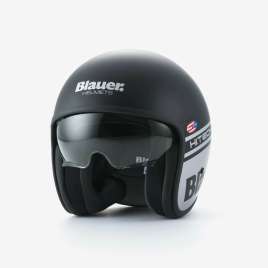 Casco Moto Jet Blauer PILOT 06 HT in fibra Nero Opaco ECE2206