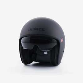 Casco Moto Jet Blauer PILOT 06 MONO in fibra Grigio Titanio Opaco ECE2206
