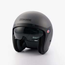 Casco Moto Jet Blauer PILOT 06 GO in fibra Grigio Titanio Opaco ECE2206