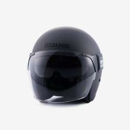 Casco Moto Jet Blauer POD 06 in fibra Grigio Titanio Doppia Visiera ECE2206