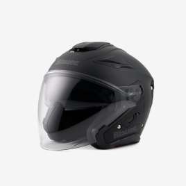 Casco Moto Jet Blauer JJ-01 MONO Nero Opaco Doppia visiera ECE2206