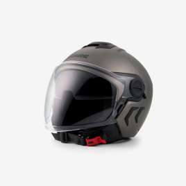 Casco Moto Jet Blauer DJ-01 MONO Titanio Grigio Opaco Doppia visiera ECE2206